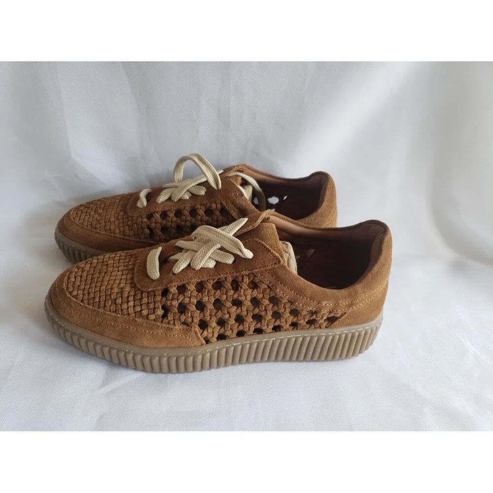 Free People Wimberly Woven Sneakers - Brown - Womens size 6.5 - NEW